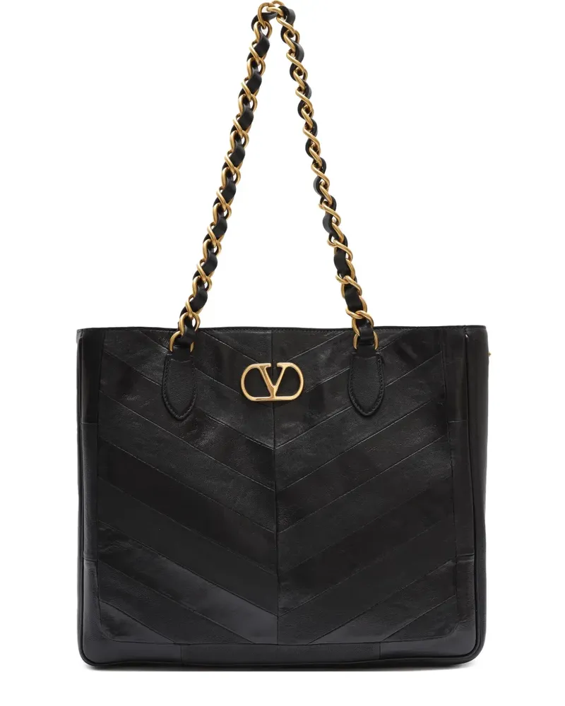 Valentino Garavani Tote Bag mit Chevron-Steppung - Schwarz Schwarz