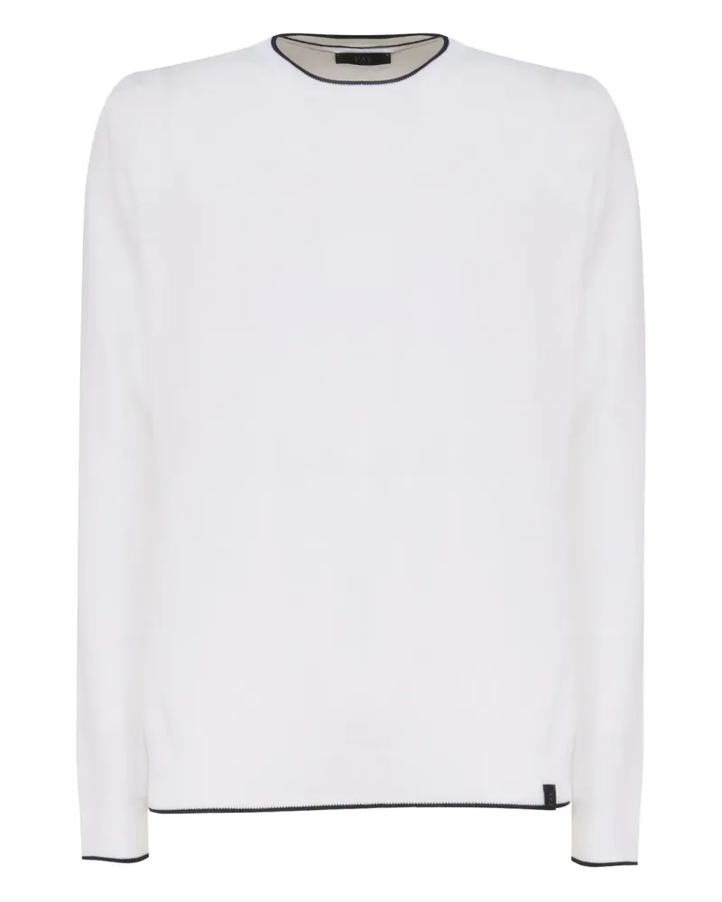 Fay Klassisches Sweatshirt - Weiß Weiß