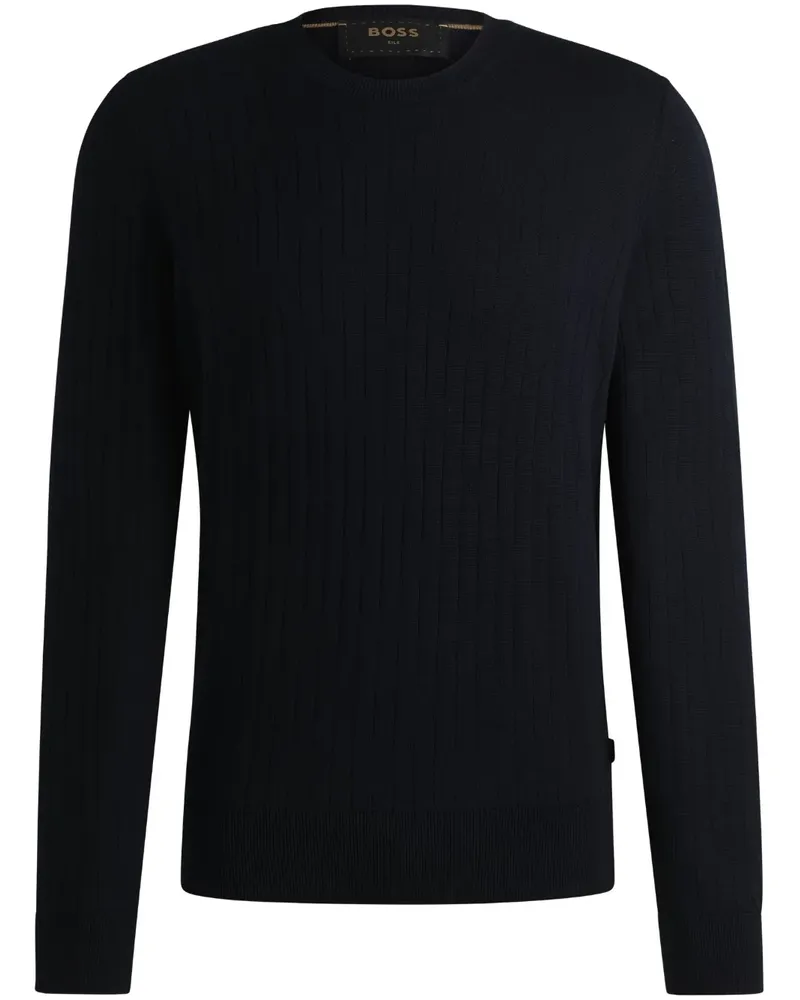 HUGO BOSS Pullover aus Seide - Blau Blau