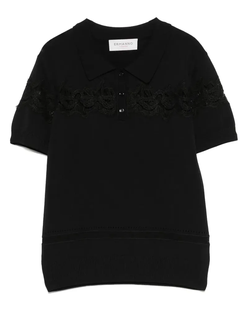 Ermanno Scervino Kurzärmeliges Poloshirt - Schwarz Schwarz