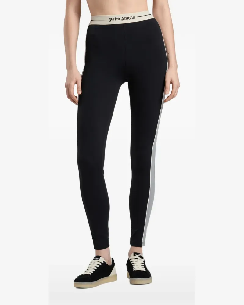 Palm Angels Leggings mit Logo-Bund - Schwarz Schwarz