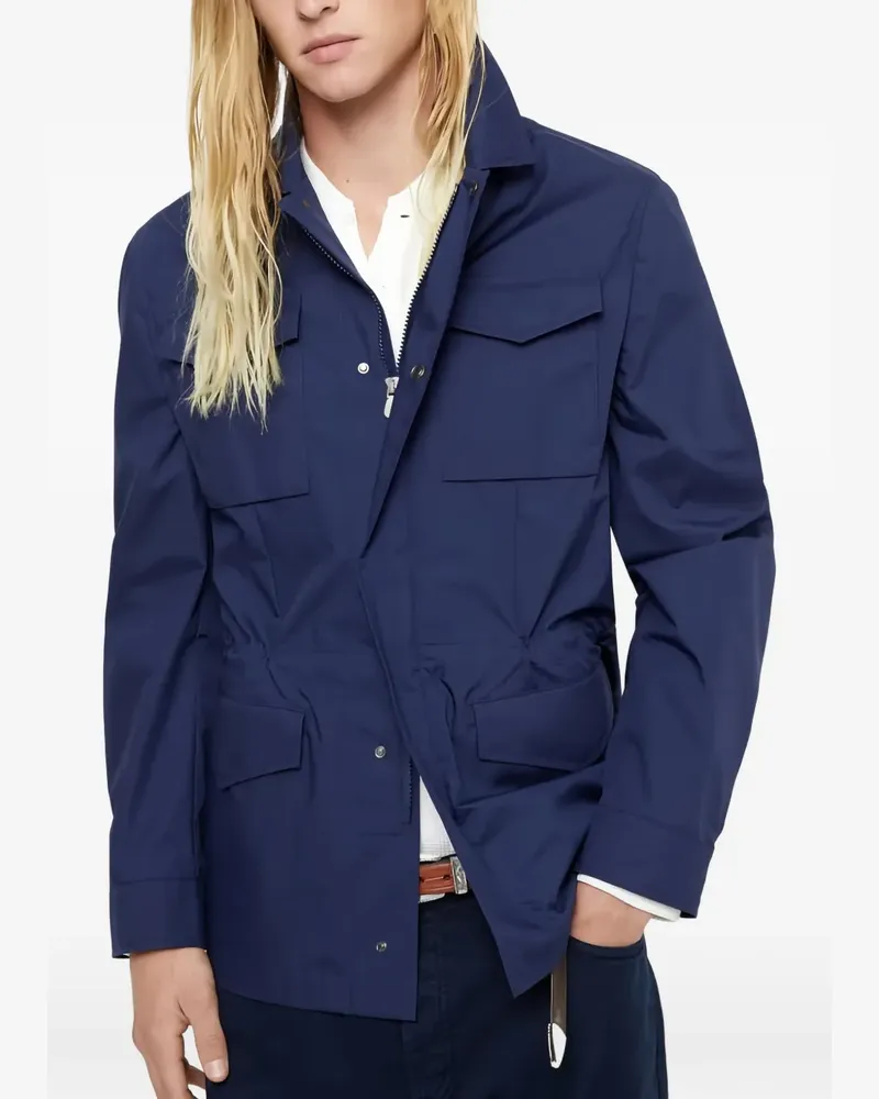 Brunello Cucinelli multi-pocket lightweight jacket - Blau Blau