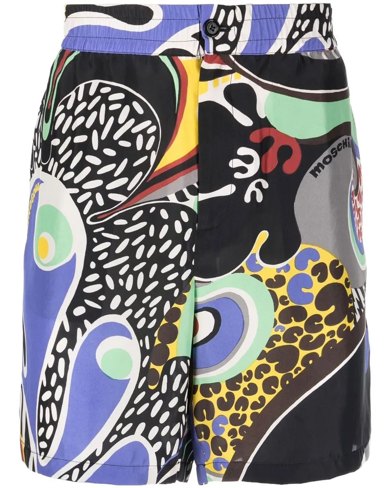 Moschino Shorts mit grafischem Print Schwarz