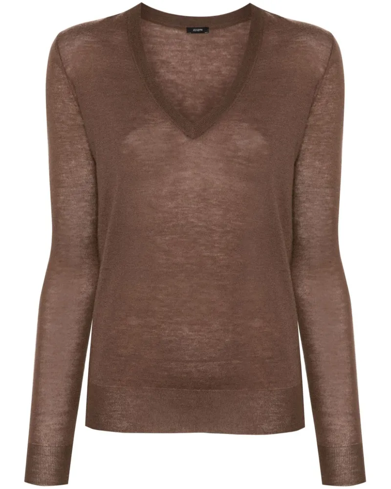 Joseph Cashair Pullover mit V-Ausschnitt - Braun Braun