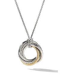 David Yurman Crossover Halskette aus 14kt Gelbgold und Sterlingsilber Silber