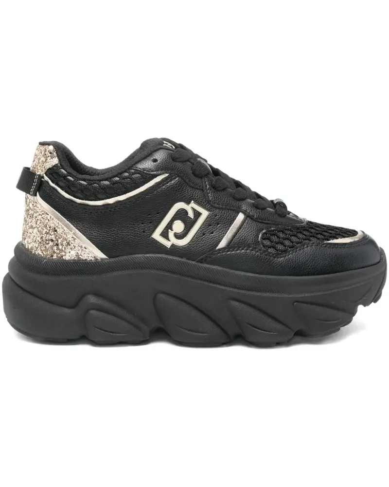 Liu Jo logo-plaque sneakers - Schwarz Schwarz