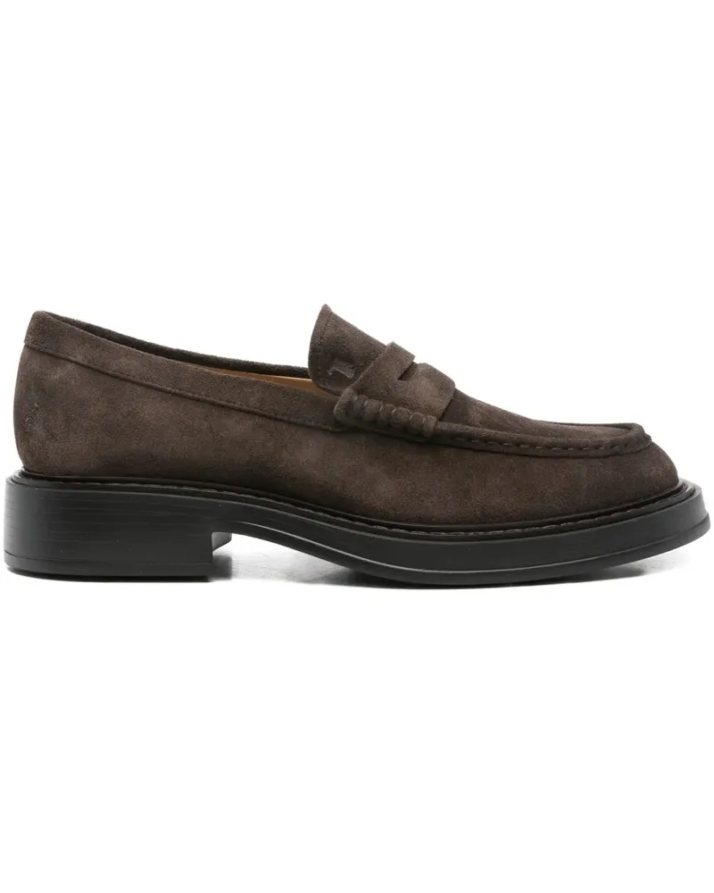 TOD'S Penny-Loafer aus Wildleder - Braun Braun
