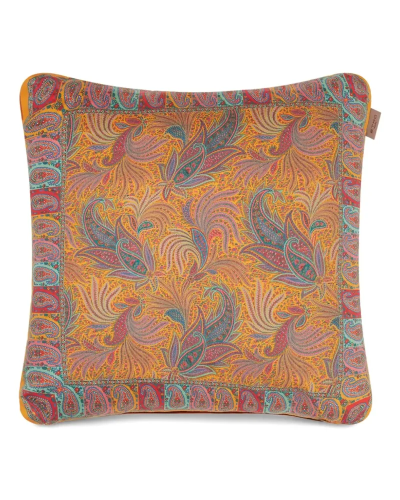 Etro Kissen mit Paisley-Print - Orange Orange