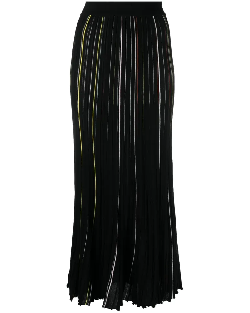 Sonia Rykiel Rock mit Falten - Schwarz Schwarz