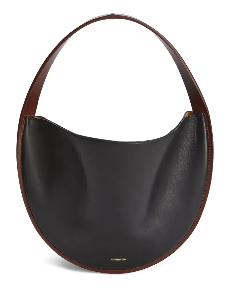 Jil Sander Pivot Schultertasche aus Leder - Schwarz Schwarz