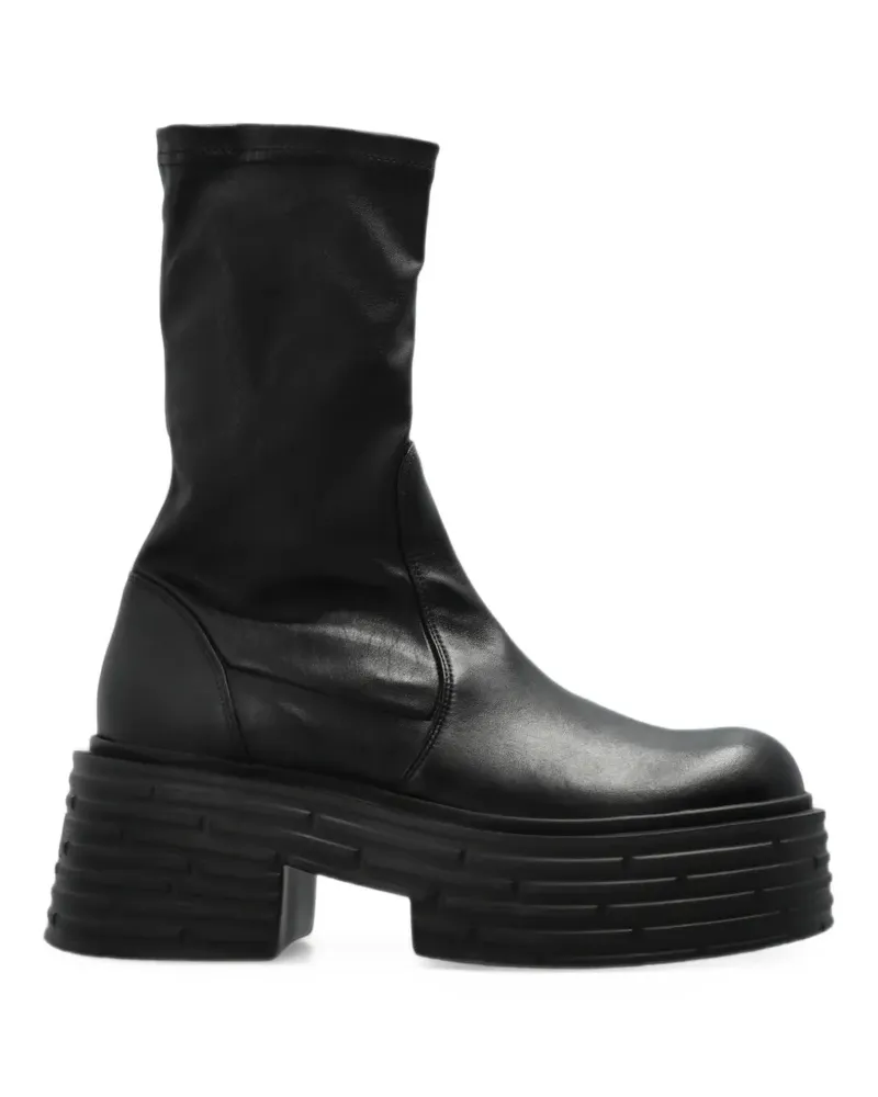 Attilio Giusti Leombruni Lignes Stretch platform ankle boots - Schwarz Schwarz