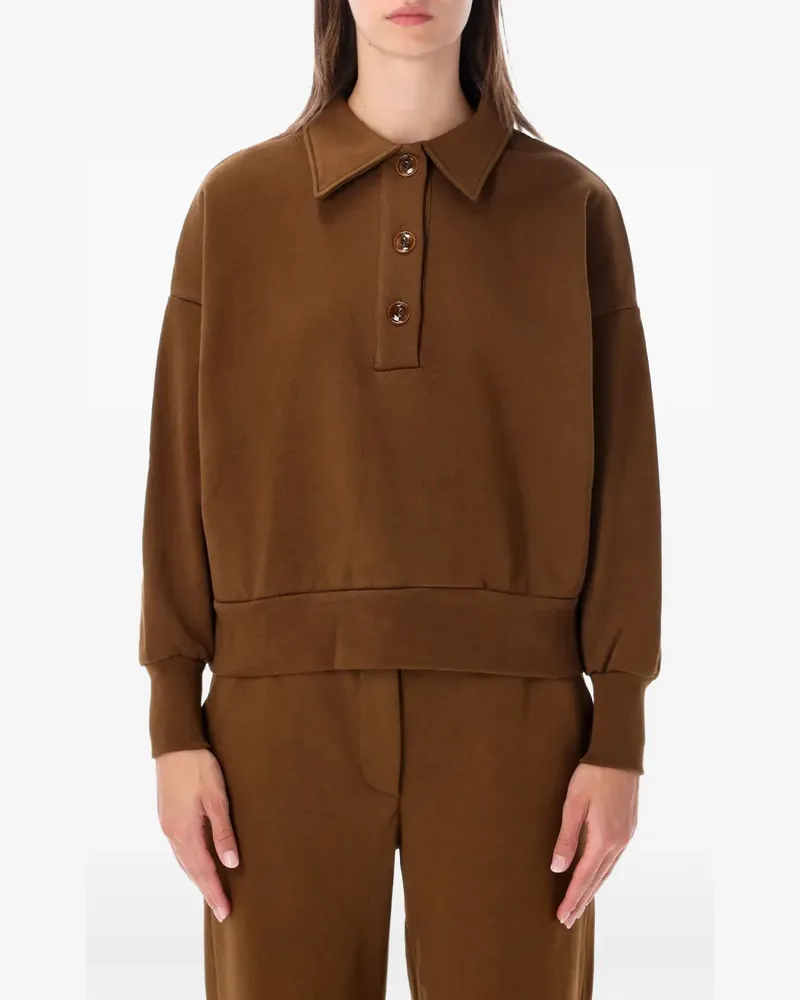 Sessùn Blove Pullover mit Knopfleiste - Braun Braun