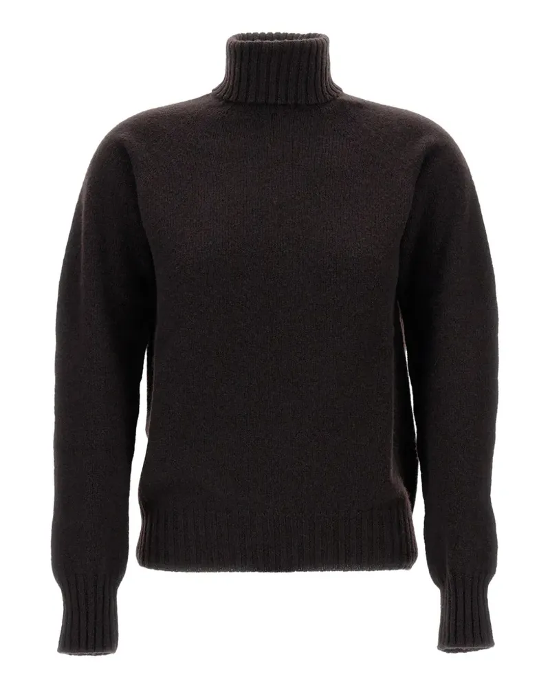 Drumohr  ribbed-trim wool sweater - Braun Braun