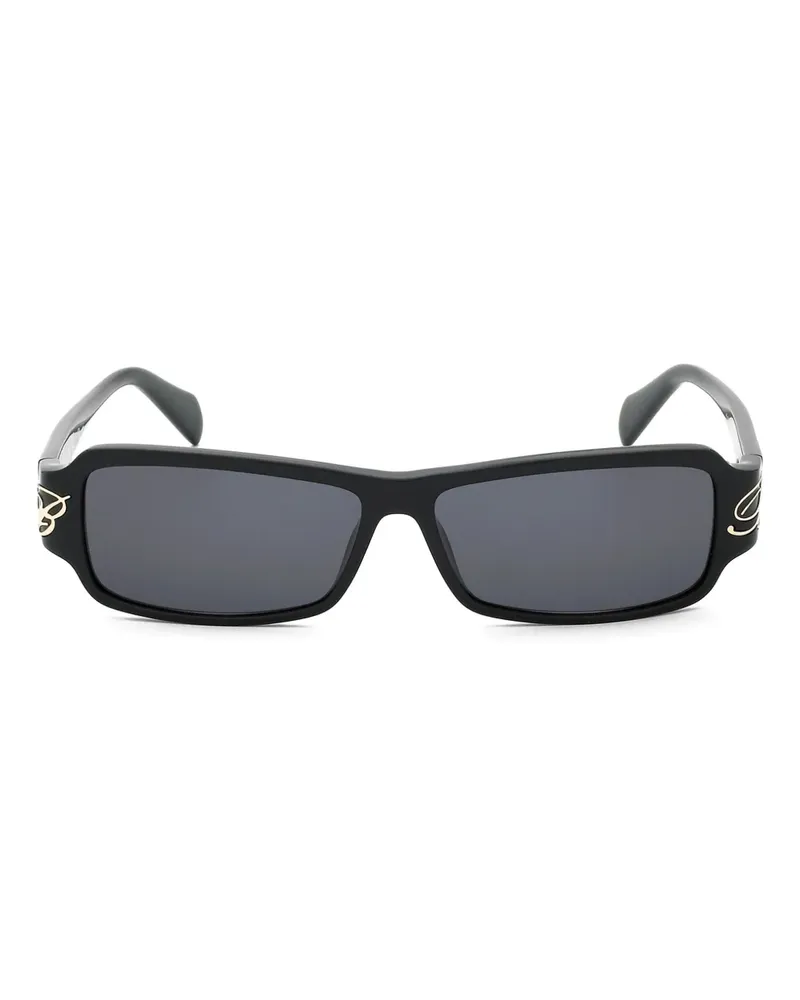 Blumarine Sonnenbrille mit eckigem Gestell - Schwarz Schwarz
