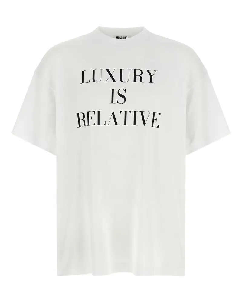 Moschino text-print T-shirt - Weiß Weiß