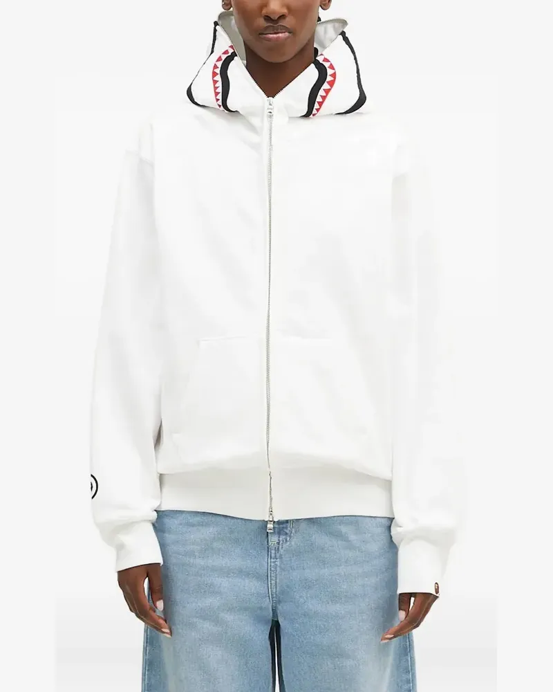 BAPE Shark' Kapuzenjacke - Weiß Weiß