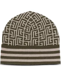 Balmain Beanie mit Monogramm Grün