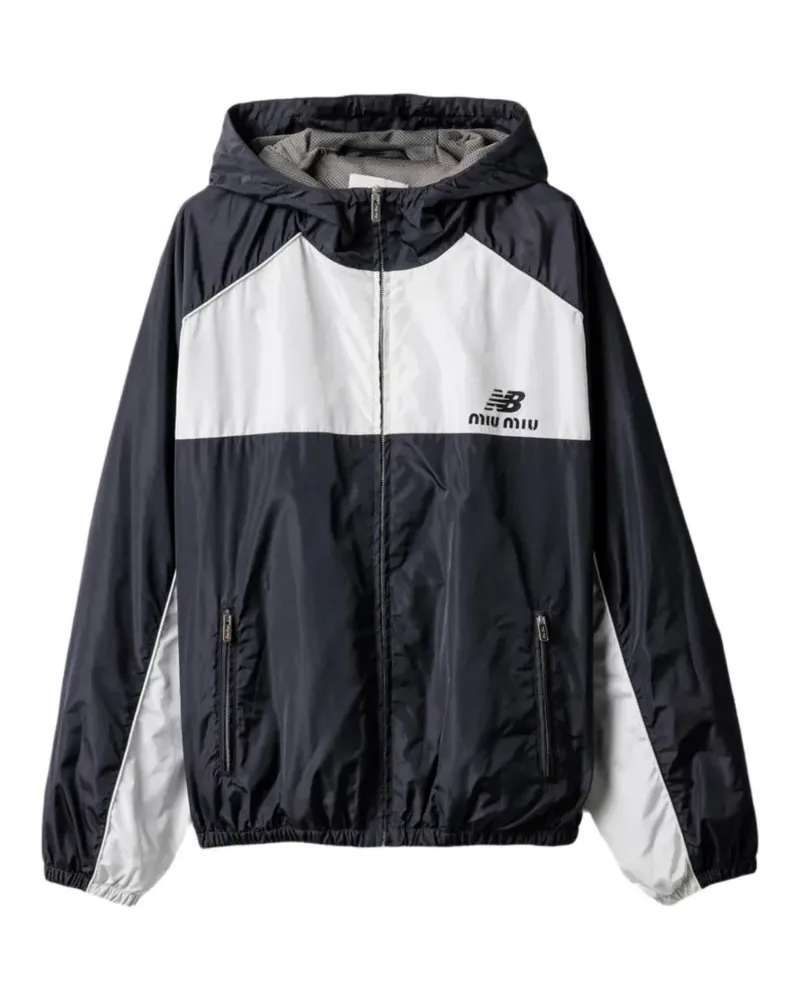 Miu Miu x New Balance Kapuzenjacke mit Logo - Schwarz Schwarz