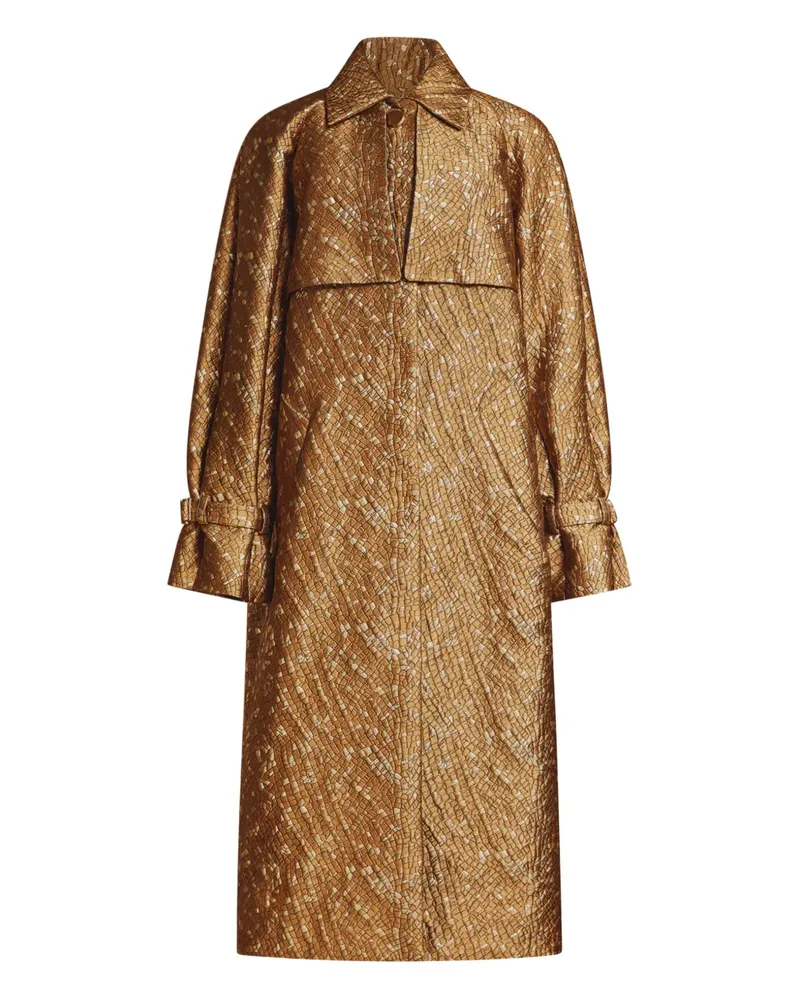 Max Mara Trenchcoat aus Metallic-Jacquard - Gold Gold