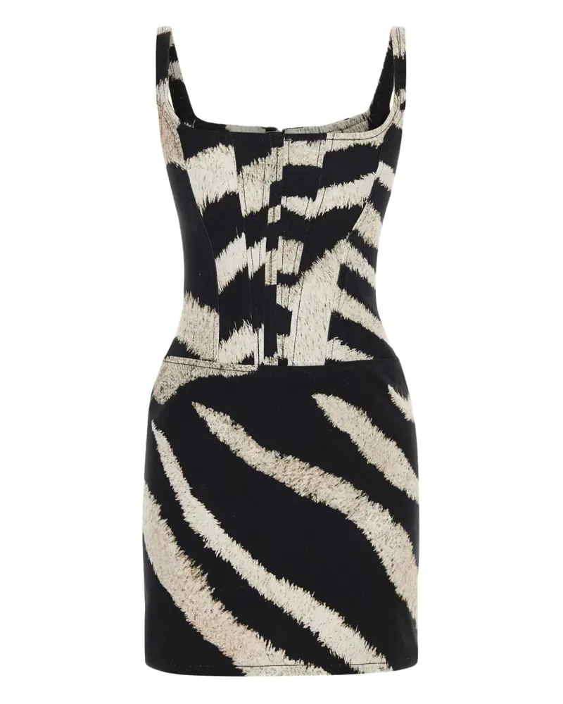Giuseppe di Morabito Morabito Minikleid mit Zebra-Print - Schwarz Schwarz