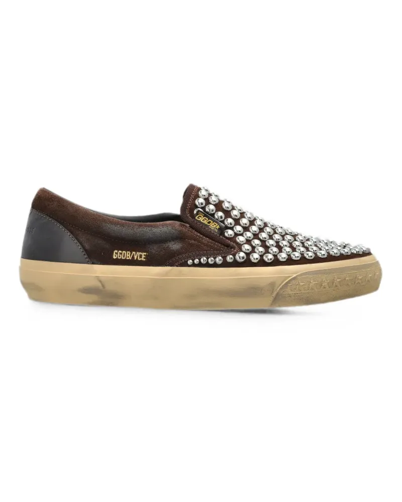 Golden Goose Sneakers mit Nieten - Braun Braun