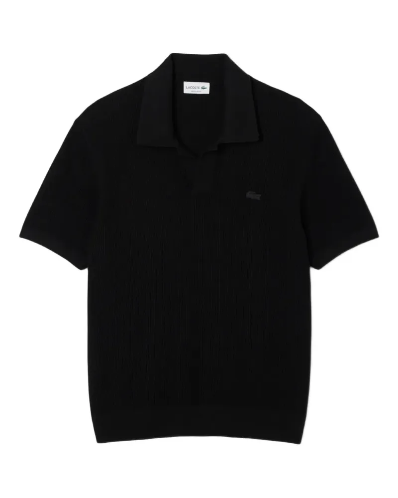 Lacoste Kurzärmeliger Pullover mit Polokragen - Schwarz Schwarz