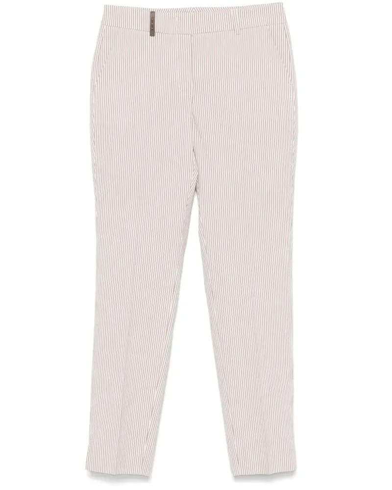 Peserico Gestreifte Hose - Nude Nude