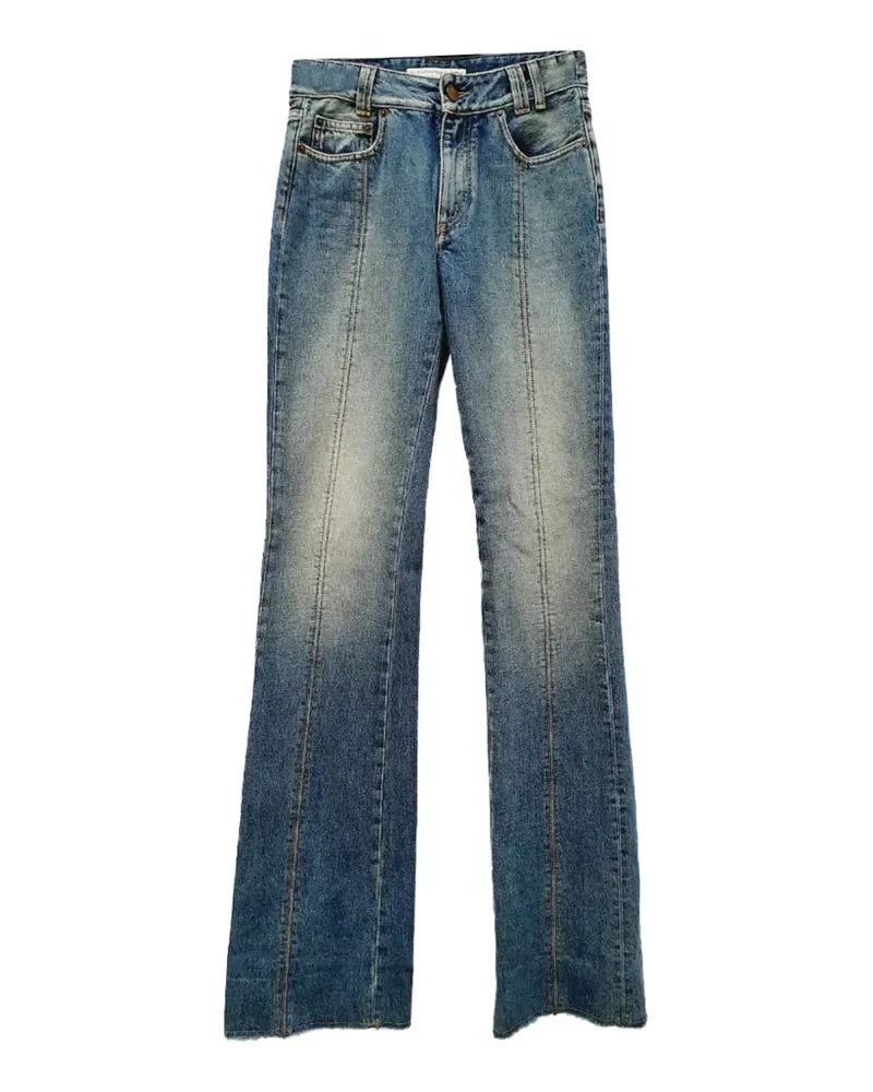 Alessandra Rich 2021 flared crystal-embellished jeans - Blau Blau