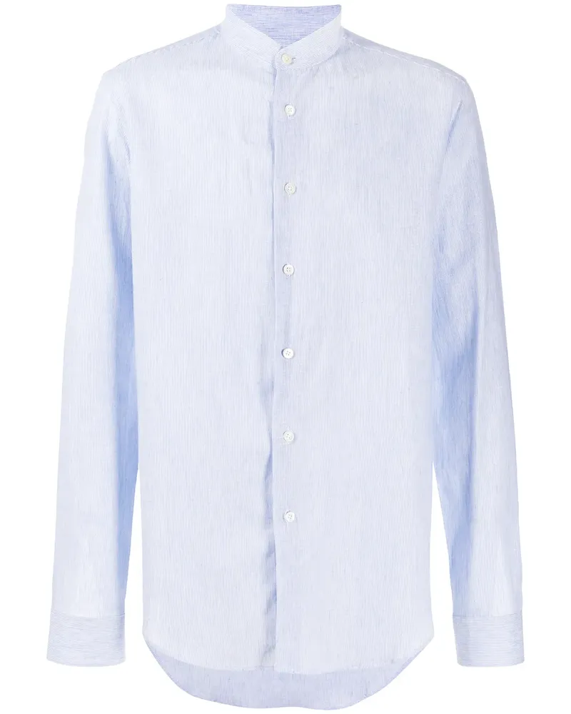 Dell'oglio Hemd mit Stehkragen - Blau Blau