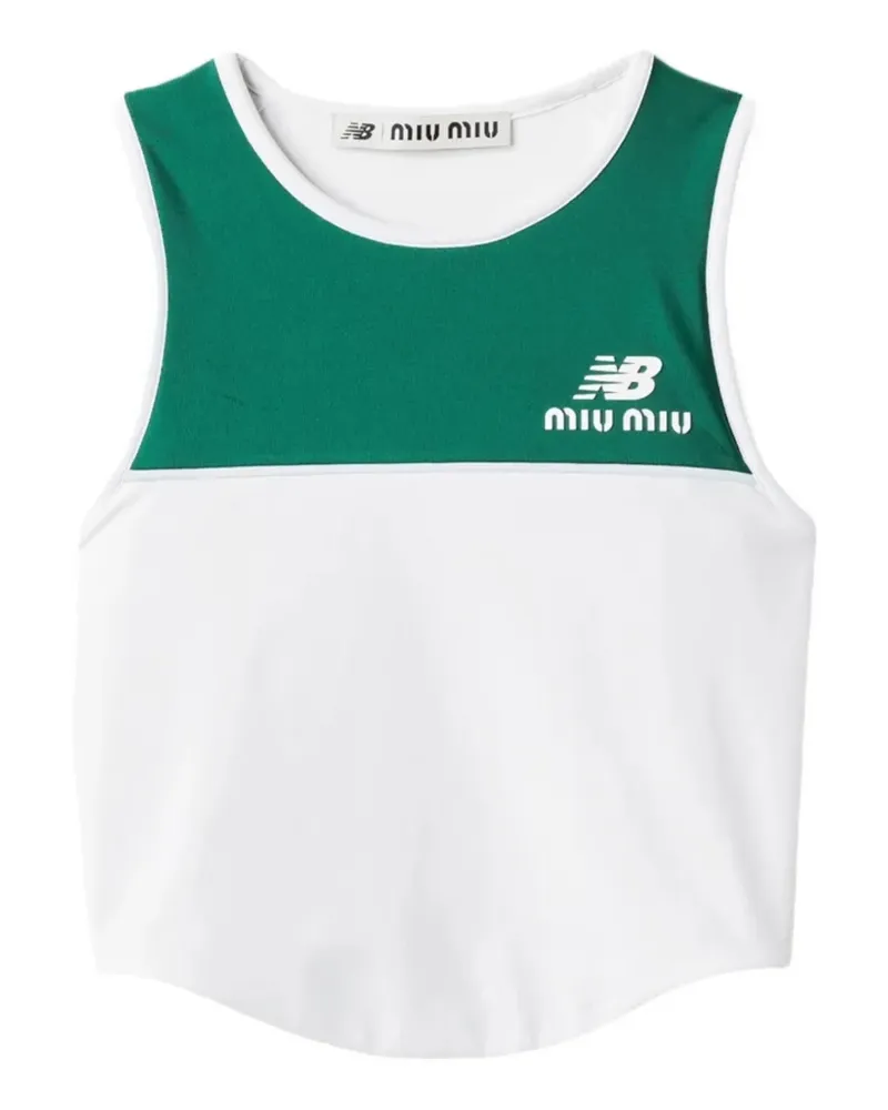 Miu Miu x New Balance Tanktop mit Logo-Print - Weiß Weiß