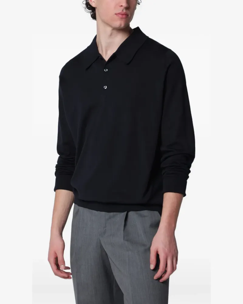 John Smedley Finchley Poloshirt - Blau Blau