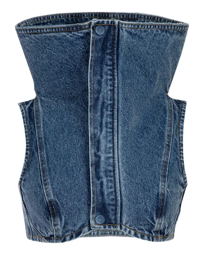 Natasha Zinko Oberteil mit Stehkragen - Blau Blau