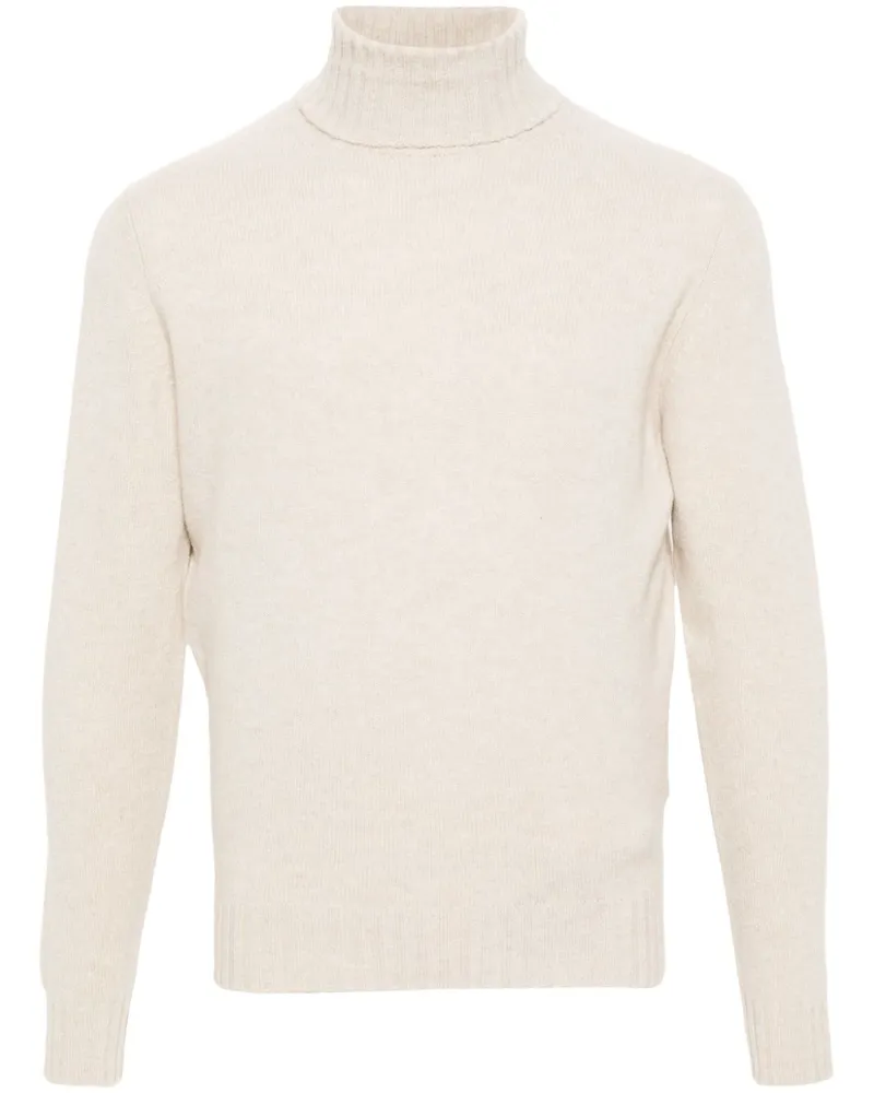 Dell'oglio Rollkragenpullover mit gerippten Details - Nude Nude