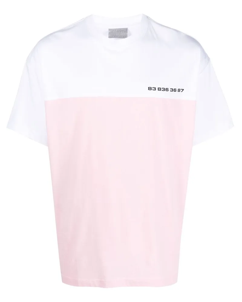 VTMNTS T-Shirt in Colour-Block-Optik Rosa