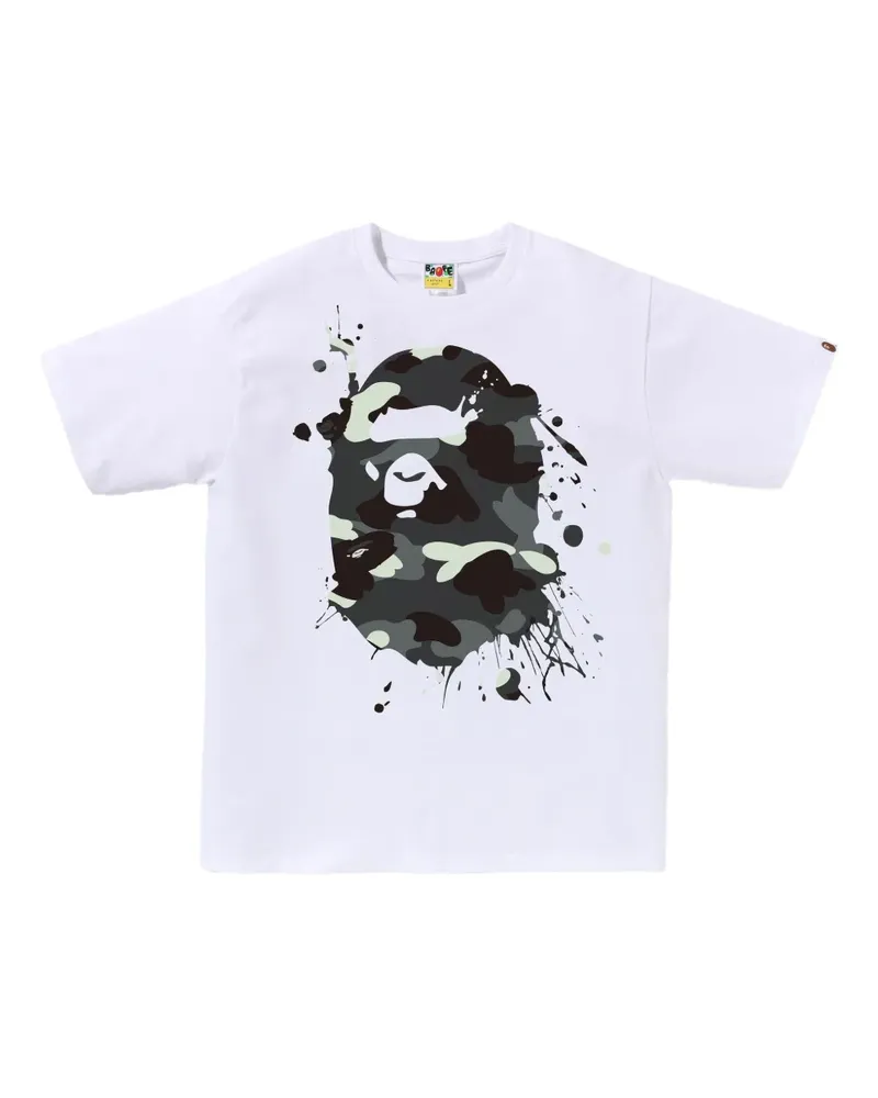 BAPE T-Shirt mit Logo-Print - Weiß Weiß