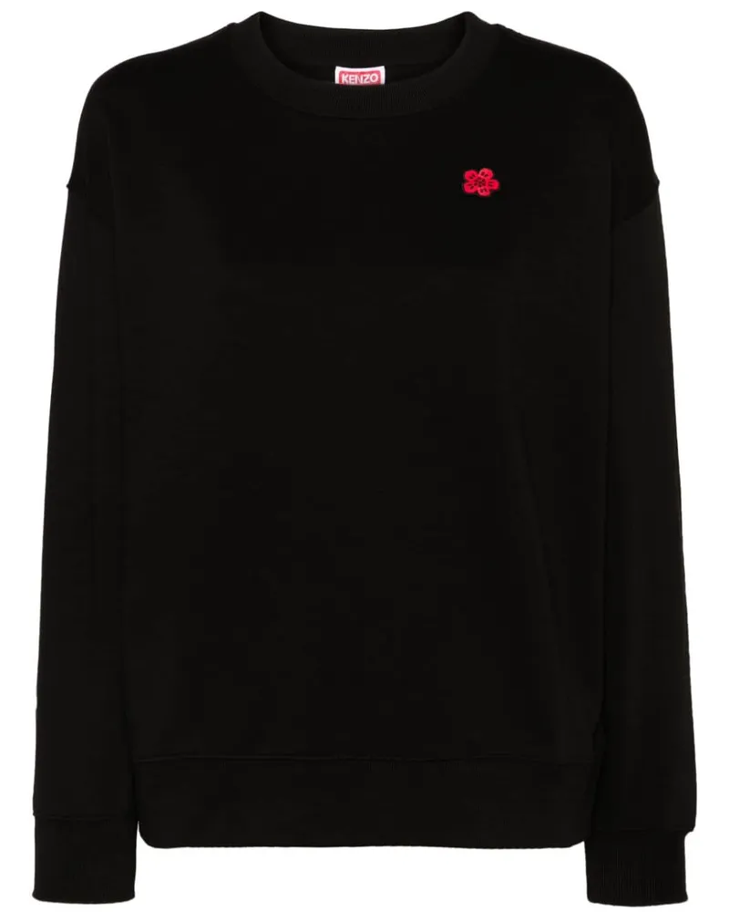 Kenzo Sweatshirt mit Boke Flower-Patch Schwarz