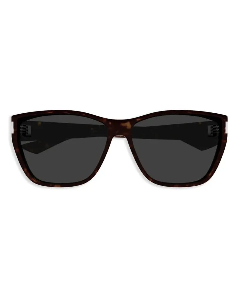 Saint Laurent Sonnenbrille mit eckigem Gestell - Braun Braun