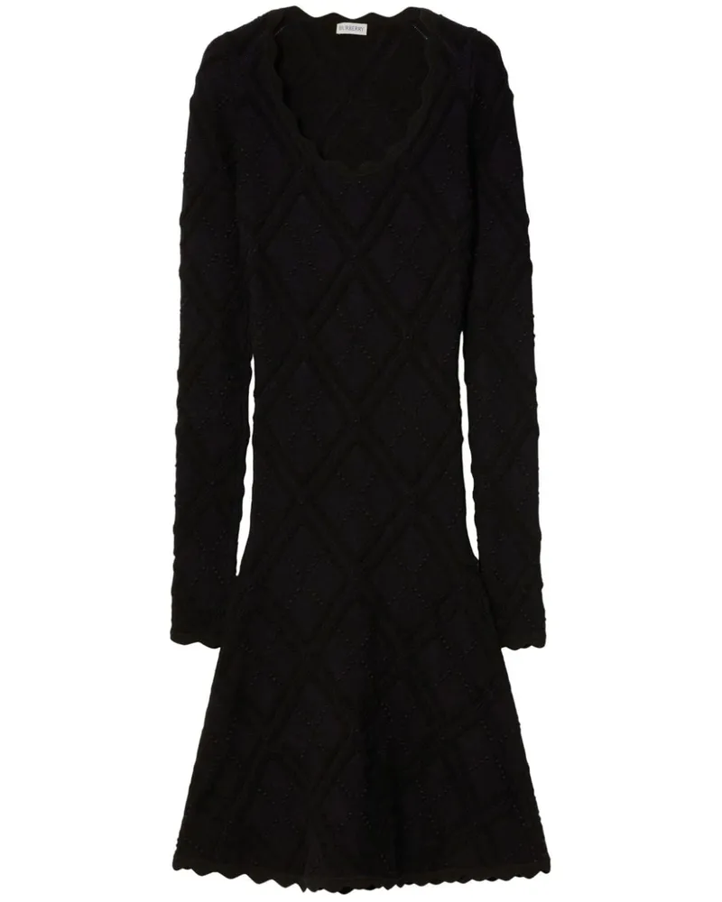 Burberry Langärmeliges Strickkleid - Schwarz Schwarz