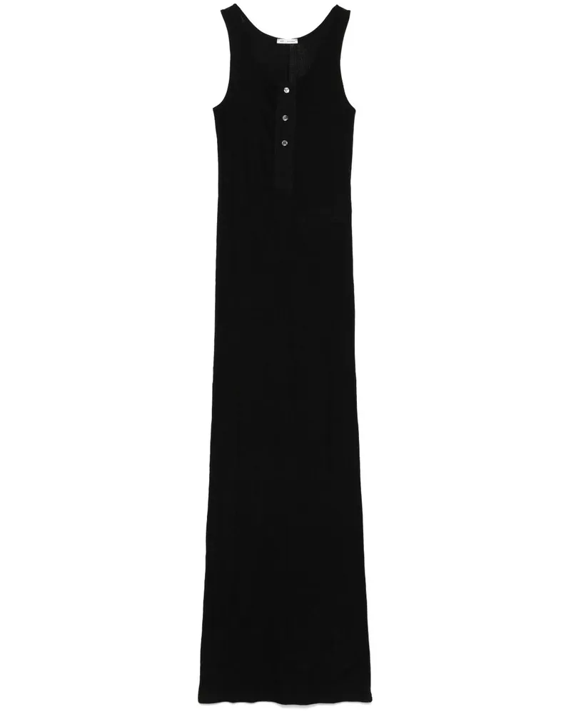 AMI Paris Klassisches Maxikleid - Schwarz Schwarz