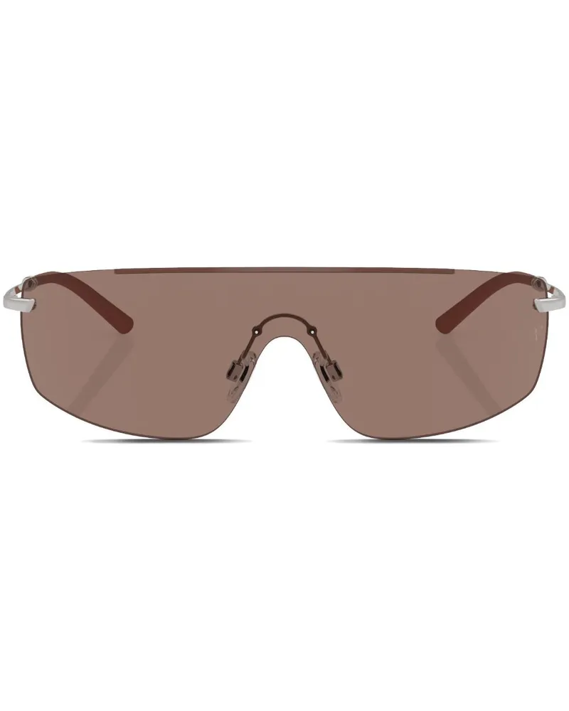 Oliver Peoples R-5 Sonnenbrille mit durchgehendem Glas - Silber Silber