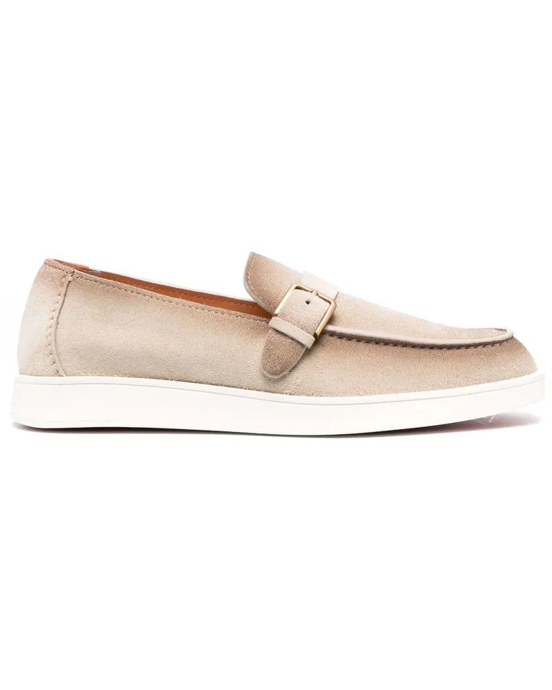 Santoni Dread Loafer aus Wildleder - Nude Nude