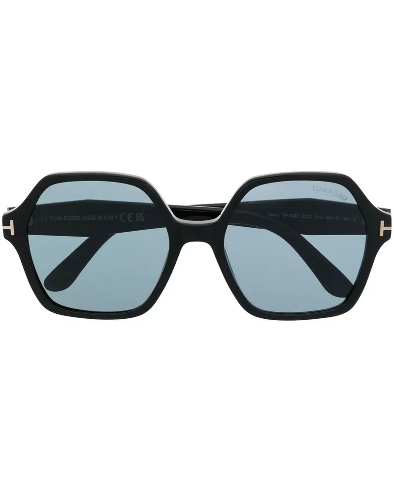 Tom Ford Eckige Oversized-Sonnenbrille - Schwarz Schwarz