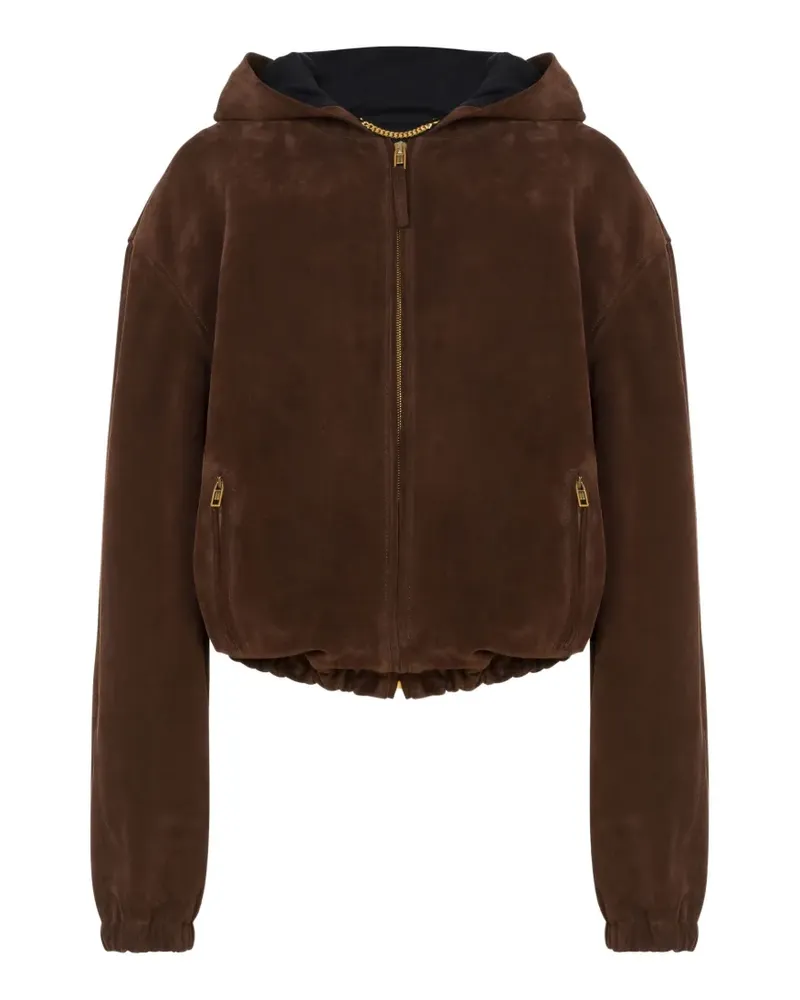 Moschino Kapuzenjacke aus Wildleder - Braun Braun