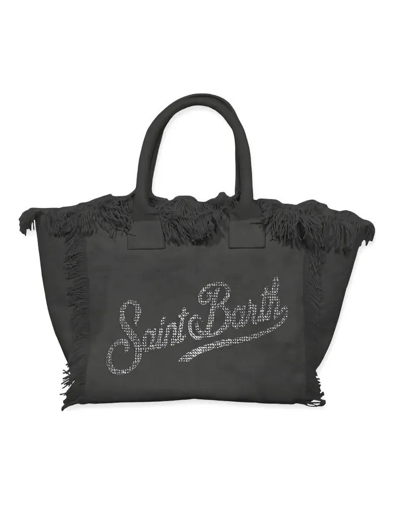 MC2 Saint Barth Vanity rhinestone-embellished fringed tote bag - Schwarz Schwarz