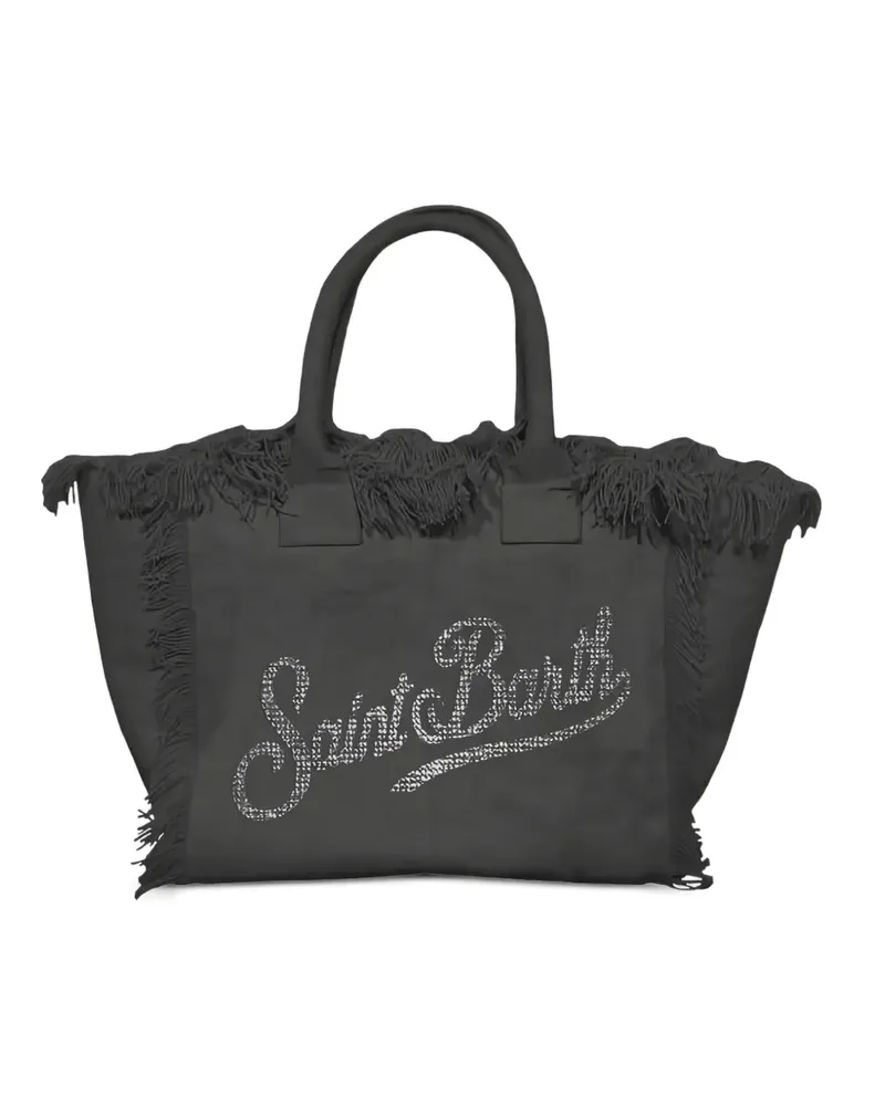MC2 Saint Barth Vanity rhinestone-embellished fringed tote bag - Schwarz Schwarz