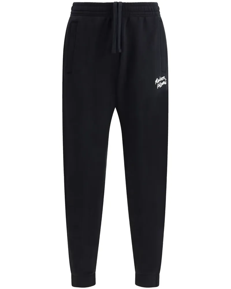 Kitsuné Jogginghose mit Logo-Print - Schwarz Schwarz