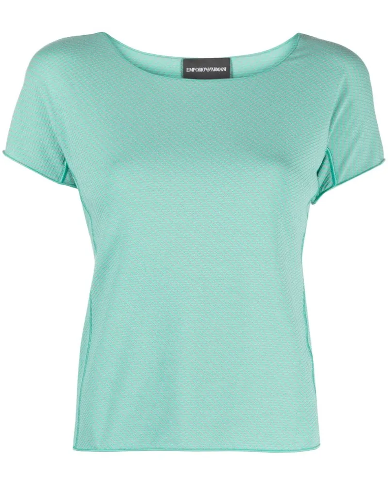 Emporio Armani Geometrisch gemustertes T-Shirt Grün