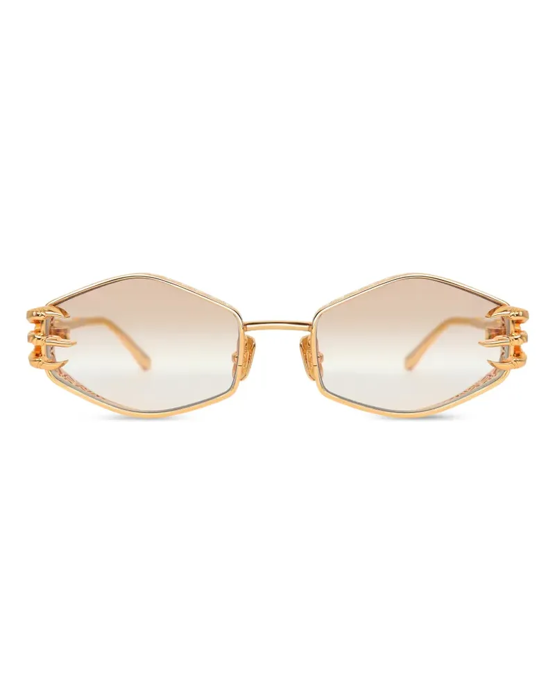 Anna-Karin Karlsson Claw Plume geometric-frame sunglasses - Gold Gold