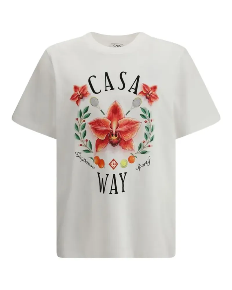 Casablanca Paris Casa Way Orchid T-shirt - Weiß Weiß