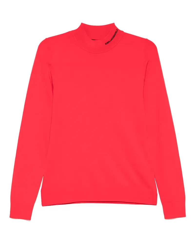 Karl Lagerfeld T-Shirt mit klassischem Rollkragen - Rot Rot
